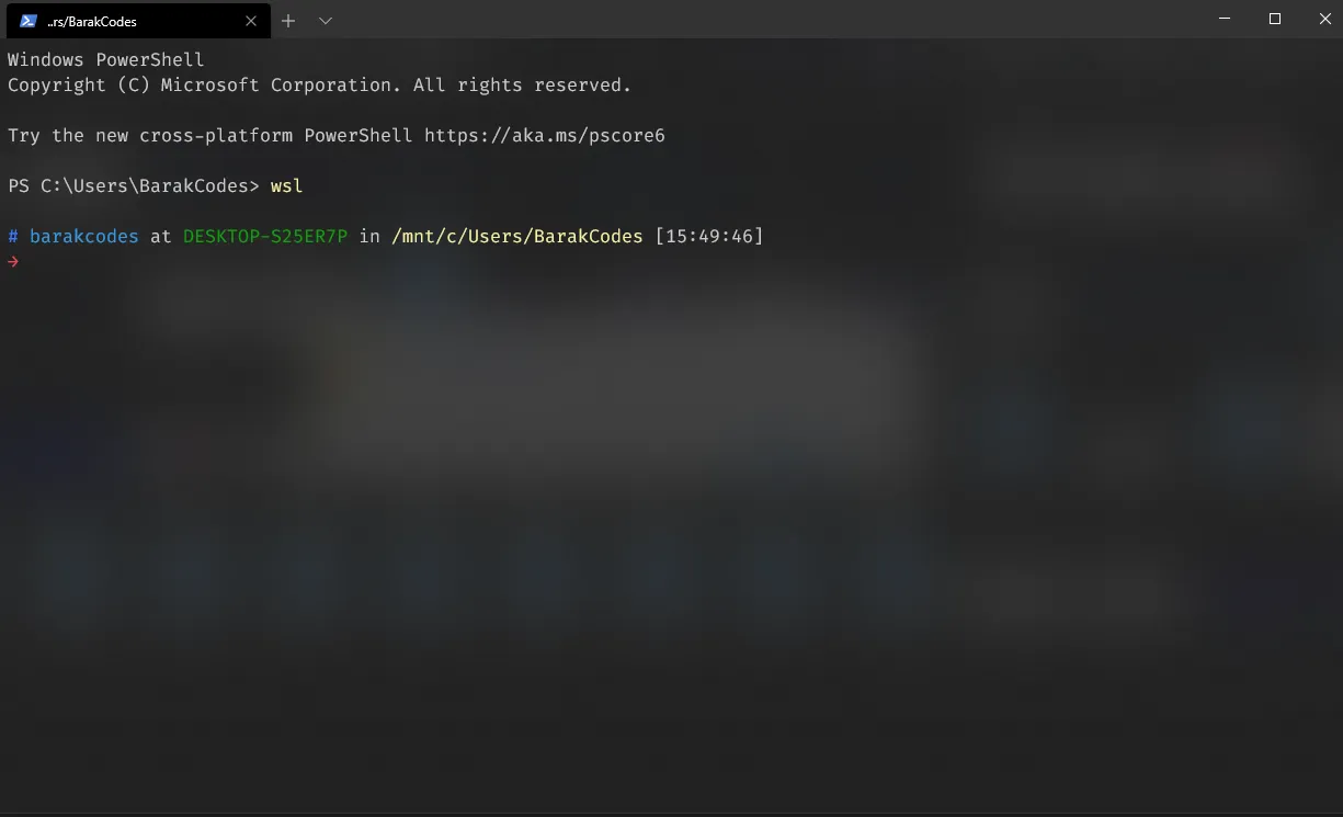 Vs code window
